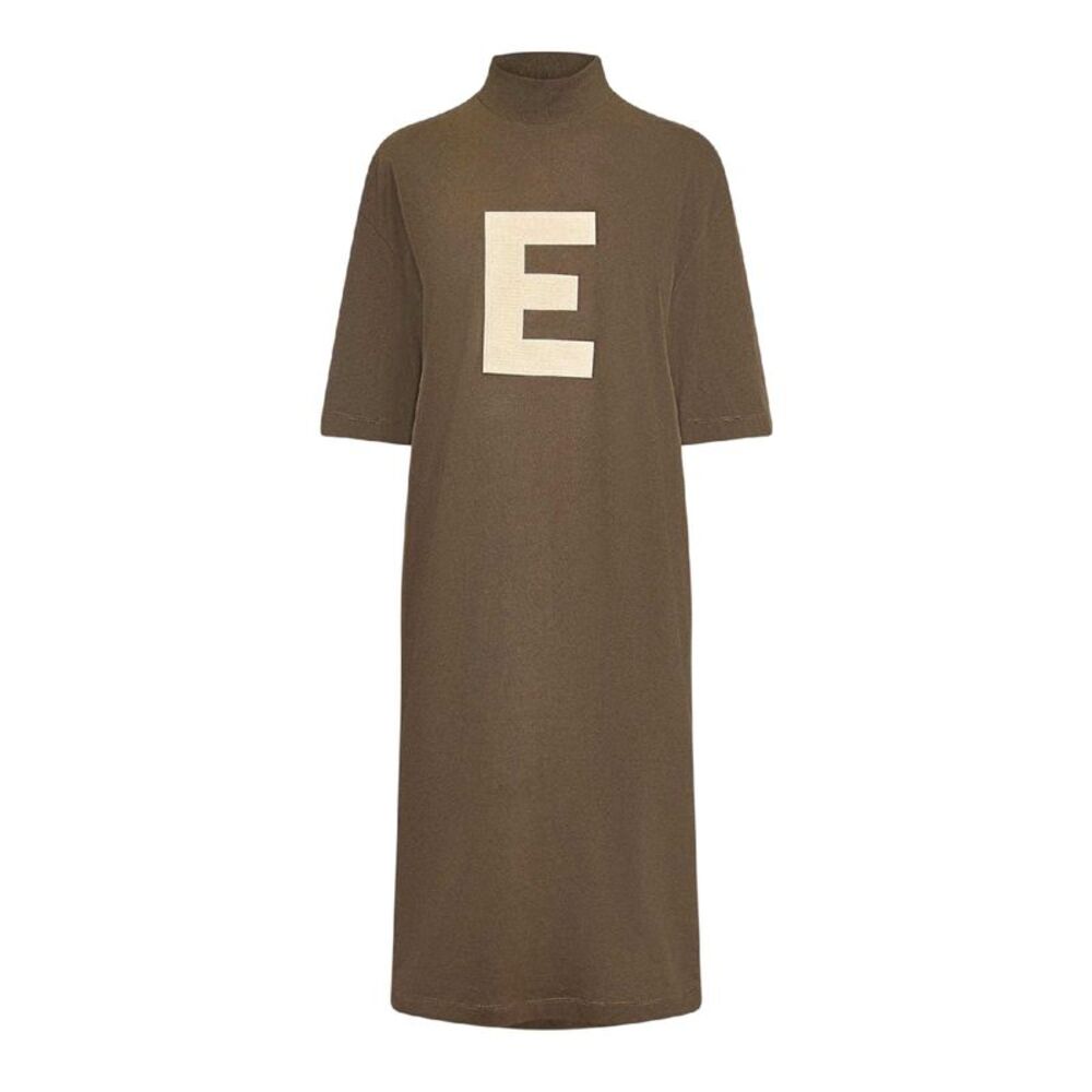 Fear Of God Essentials Womens/Ladies Letter E T-Shirt Dress / Black